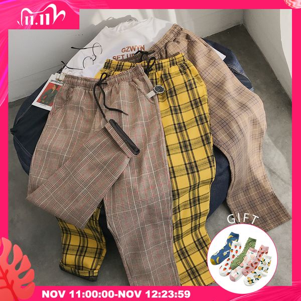 privathinker men women korean black plaid casual pants mens streetwear harem pants male checkered trousers plus size 201110
privathinker men women korean black plaid casual pants mens streetwear harem pants male checkered trousers plus size 201110