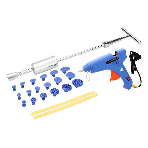 paintless car dent repair tool kit slide hammer puller tabs +100-240v 100w melt glue gun with glue sticks us
paintless car dent repair tool kit slide hammer puller tabs +100-240v 100w melt glue gun with glue sticks us