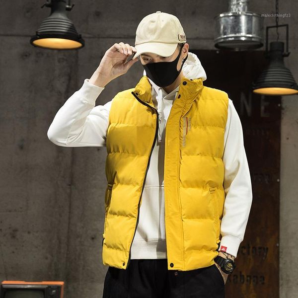 men's down & parkas men's clothing 2021 winter ins trend stand-up collar sleeveless jacket men thick warm vest cotton coat men1, Black
men's down & parkas men's clothing 2021 winter ins trend stand-up collar sleeveless jacket men thick warm vest cotton coat men1, Black