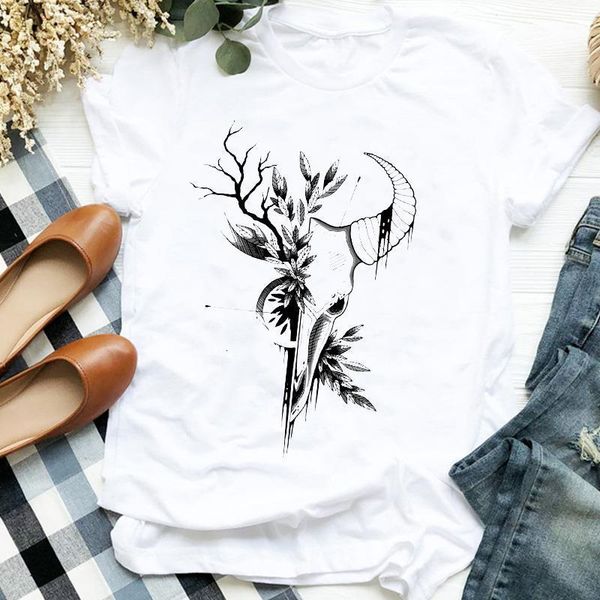 women lady ladies heifer skull cartoon short sleeve print fashion t tee womens tshirt female shirt clothes graphic t-shirt, White
women lady ladies heifer skull cartoon short sleeve print fashion t tee womens tshirt female shirt clothes graphic t-shirt, White