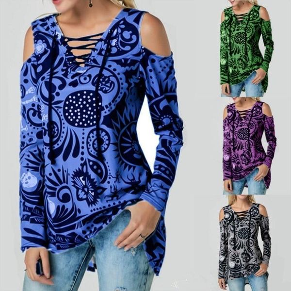 womens clothing blouse long sleeve strapless v-neck women lace up blouses fashion 2021 autumn elegant printing female blusas, White
womens clothing blouse long sleeve strapless v-neck women lace up blouses fashion 2021 autumn elegant printing female blusas, White