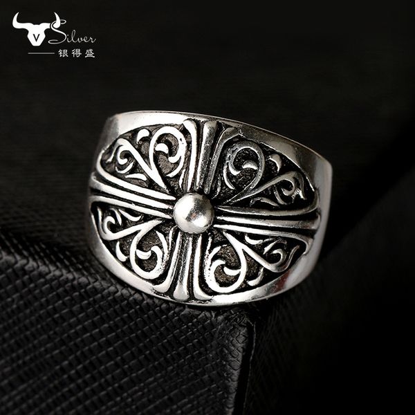 simple fashion personalized cross punk ring, man's tail ring, japanese and korean ring, Silver
simple fashion personalized cross punk ring, man's tail ring, japanese and korean ring, Silver