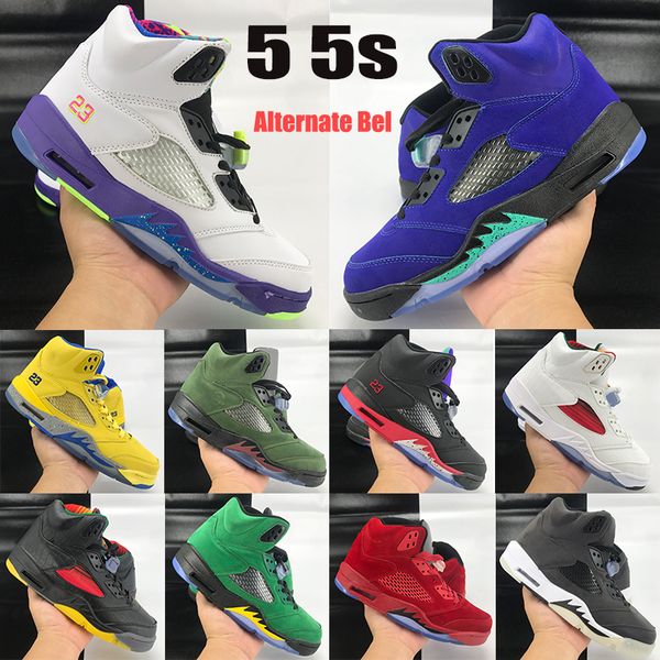 ship alternate bel grape 5 5s jumpman mens basketball shoes oil grey reflective 3 travis scotts triple black men women train