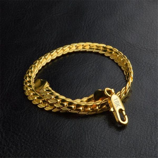 brand gold bracelet bracelet new design 5mm jewelry handmade 18 k classic sling chain, Black
brand gold bracelet bracelet new design 5mm jewelry handmade 18 k classic sling chain, Black