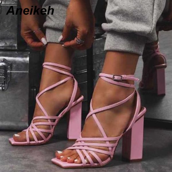 aneikeh new 2020 summer women's shoes cross-tied narrow band solid classics high heels pu sandals fashion sweet zapatos de mujer c0129, Black
aneikeh new 2020 summer women's shoes cross-tied narrow band solid classics high heels pu sandals fashion sweet zapatos de mujer c0129, Black