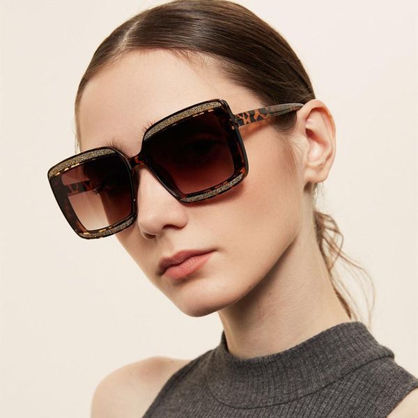 new glitter big square vintage female sunglasses face-covering fashion trend luxury leopard print sunglasses, White;black
new glitter big square vintage female sunglasses face-covering fashion trend luxury leopard print sunglasses, White;black