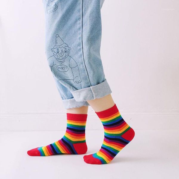 autumn and winter cotton ladies rainbow color tube socks fashion funny cute japanese harajuku casual warm socks girl new year1, Black;white
autumn and winter cotton ladies rainbow color tube socks fashion funny cute japanese harajuku casual warm socks girl new year1, Black;white