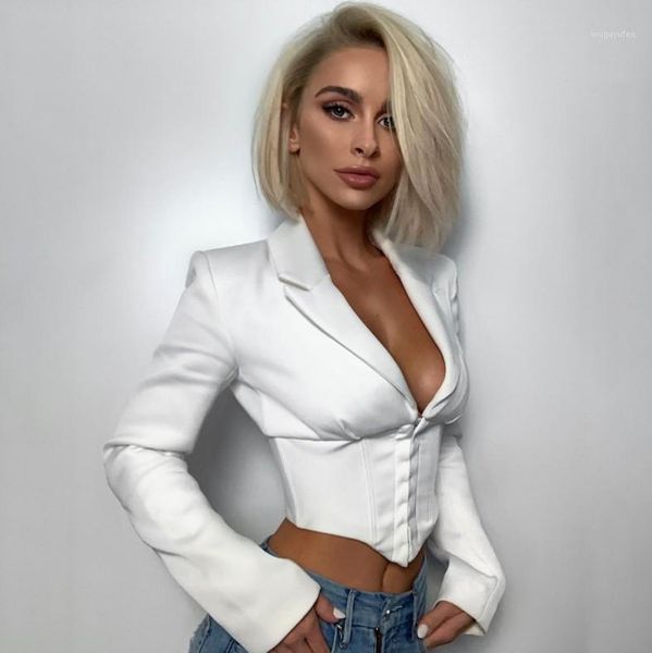 2019 autumn clothes women fashion office ladies black white blazer deep v neck short jacket1, White;black
2019 autumn clothes women fashion office ladies black white blazer deep v neck short jacket1, White;black