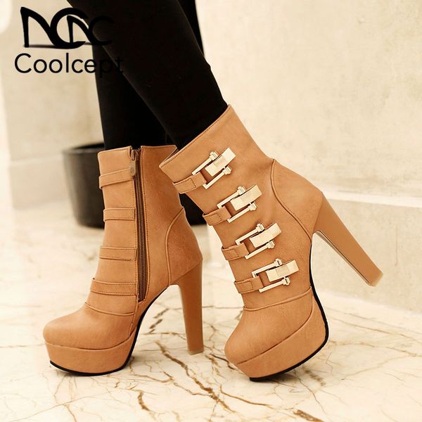 boots coolcept est plus size 33-43 high heels shoes woman mid-calf british style platform autumn winter women, Black
boots coolcept est plus size 33-43 high heels shoes woman mid-calf british style platform autumn winter women, Black