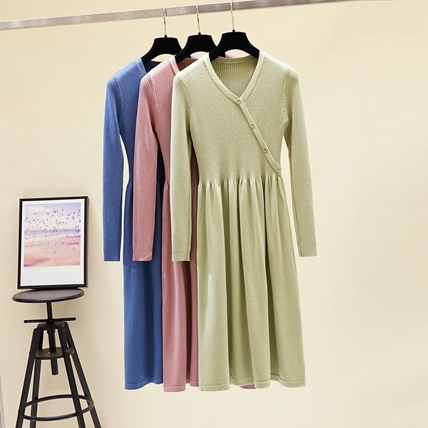 autumn winter knit midi long dress women casual high neck slim bodycon sweater dresses office lady thick a-line pleated xoxu, White
autumn winter knit midi long dress women casual high neck slim bodycon sweater dresses office lady thick a-line pleated xoxu, White