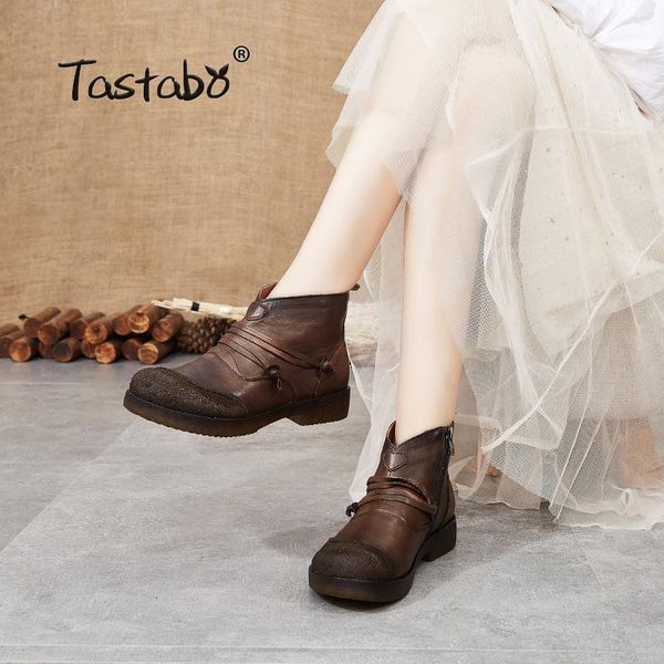 tastabo genuine leather handmade lady boots soft bottom shoes casual style women's boots black brown s518-1 zipper flat1
tastabo genuine leather handmade lady boots soft bottom shoes casual style women's boots black brown s518-1 zipper flat1