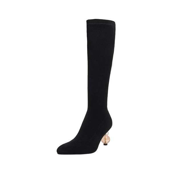 2020 women fashion pointed toe long boots transparent heel stretch suede black apricot design heel zipper shoes botas mujer
2020 women fashion pointed toe long boots transparent heel stretch suede black apricot design heel zipper shoes botas mujer