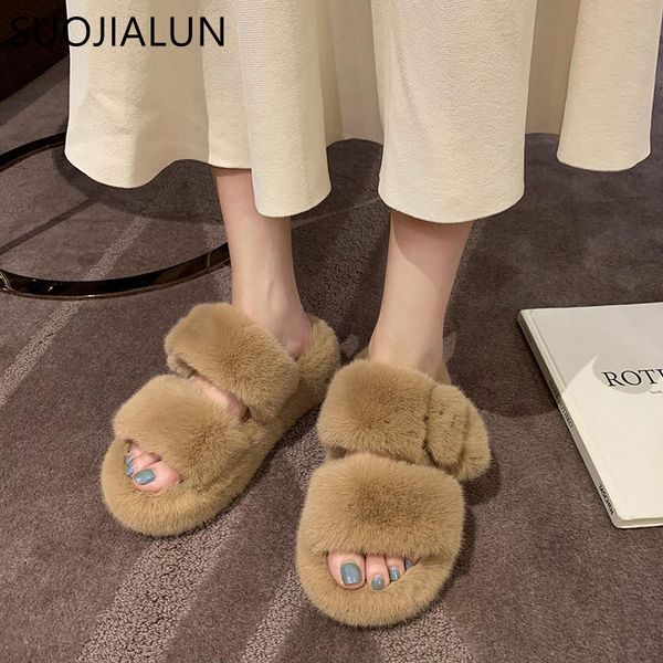 suojialun winter women house furry slippers fashion wedges fur warm shoes ladies slip on slides female home plush sandal shoes x1020, Black
suojialun winter women house furry slippers fashion wedges fur warm shoes ladies slip on slides female home plush sandal shoes x1020, Black