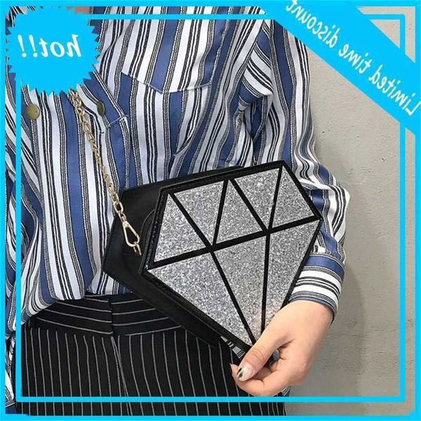 women fashion girl paillette diamond shape pu leather handbag chains shoulder messenger crossbody bag satchel dead purse
women fashion girl paillette diamond shape pu leather handbag chains shoulder messenger crossbody bag satchel dead purse