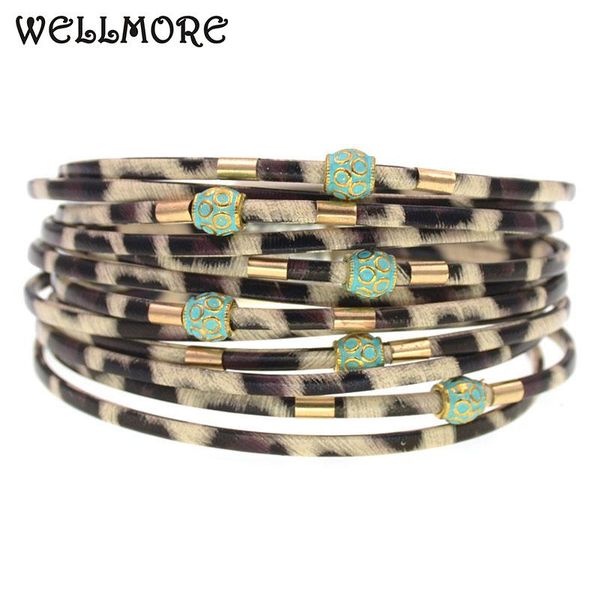 wellmore leopard leather bracelets for women metal beads magnet bracelets & bangles multilayer wide wrap bracelet female jewelry, Golden;silver
wellmore leopard leather bracelets for women metal beads magnet bracelets & bangles multilayer wide wrap bracelet female jewelry, Golden;silver