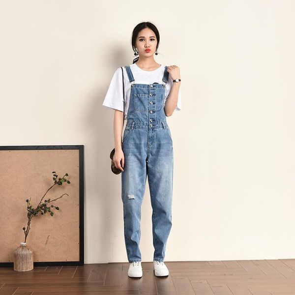 women high waist jeans suspenders jumpsuits plus size 6xl loose casual wide leg denim overalls women hole ripped jumpsuit romper, Blue
women high waist jeans suspenders jumpsuits plus size 6xl loose casual wide leg denim overalls women hole ripped jumpsuit romper, Blue