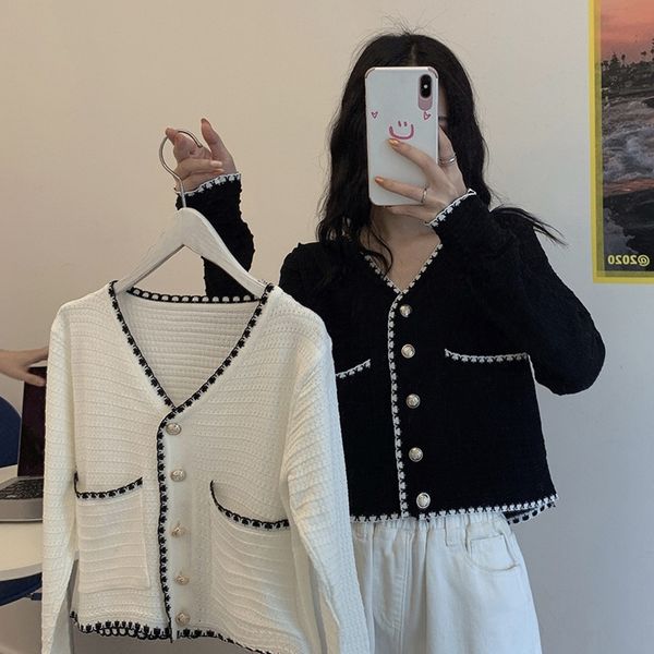 короткая небольшие трикотажного топ knitwearfragrance топа женщины v-образный вырез кардиган осени 2020 новая корейская версии нежный и элег, White;black
короткая небольшие трикотажного топ knitwearfragrance топа женщины v-образный вырез кардиган осени 2020 новая корейская версии нежный и элег, White;black