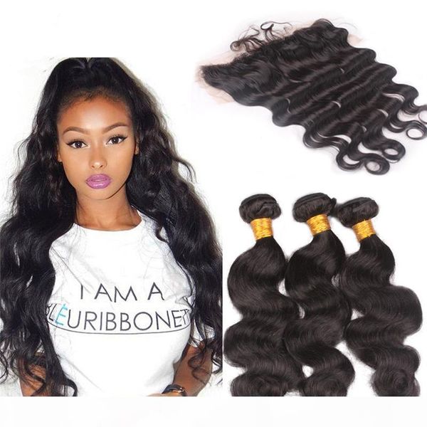 7a grade brazilian human hair weave unprocessed hair with frontal 13x4 middle three part natural color body wave with frontal, Black
7a grade brazilian human hair weave unprocessed hair with frontal 13x4 middle three part natural color body wave with frontal, Black