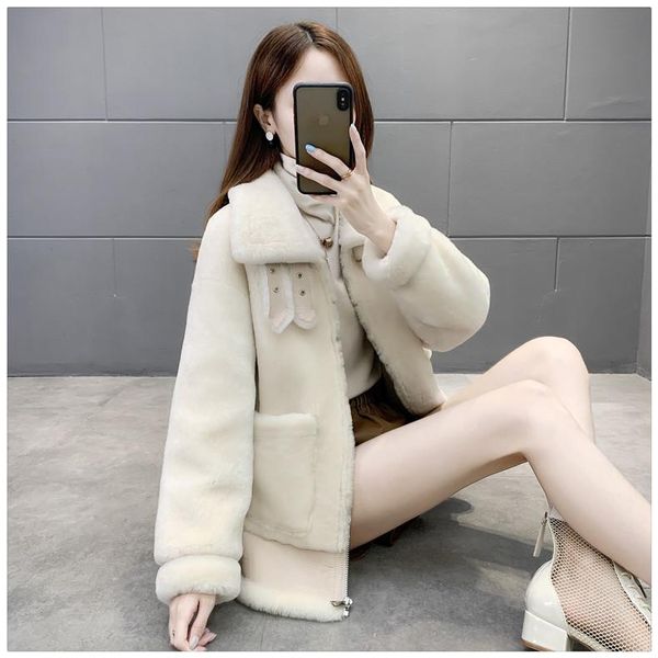 women's fur & faux wool coat motorcycle real female jacket clothing winter jackets for women 2021 coats mujeres abrigos zjt970, Black
women's fur & faux wool coat motorcycle real female jacket clothing winter jackets for women 2021 coats mujeres abrigos zjt970, Black