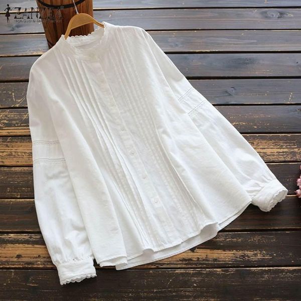 fashion pleated shirts women's lace stiching blouse zanzea 2021 casual long sleeve blusas female button oversized tunic1, White
fashion pleated shirts women's lace stiching blouse zanzea 2021 casual long sleeve blusas female button oversized tunic1, White