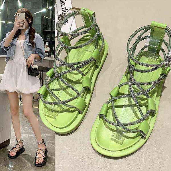 2022summer viscose shoes with waxed leather low and breathable green round head high-heeled casual sandals, Black
2022summer viscose shoes with waxed leather low and breathable green round head high-heeled casual sandals, Black
