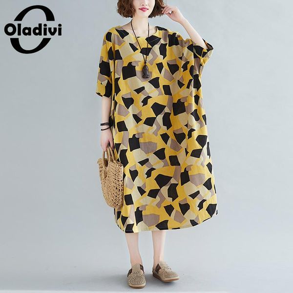oladivi oversized plus size women printed pockets shirt dress ladies summer batwing sleeve casual loose cotton linen dresses 8xl, Black;gray
oladivi oversized plus size women printed pockets shirt dress ladies summer batwing sleeve casual loose cotton linen dresses 8xl, Black;gray