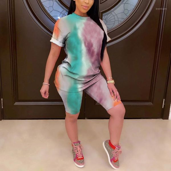 tie dye print two piece set 2020 summer women clothing sets short sleeve basic tee shirt knee length pants sports tracksuit1, White
tie dye print two piece set 2020 summer women clothing sets short sleeve basic tee shirt knee length pants sports tracksuit1, White