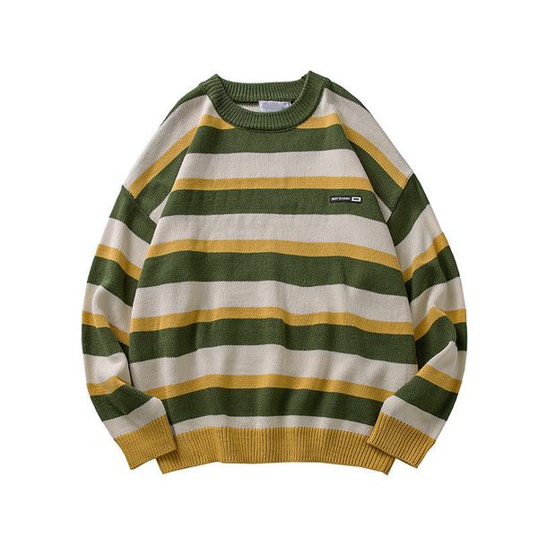 2020 oversized striped man's knitted hip hop harajuku korean casual black sweater male clothes, White;black
2020 oversized striped man's knitted hip hop harajuku korean casual black sweater male clothes, White;black