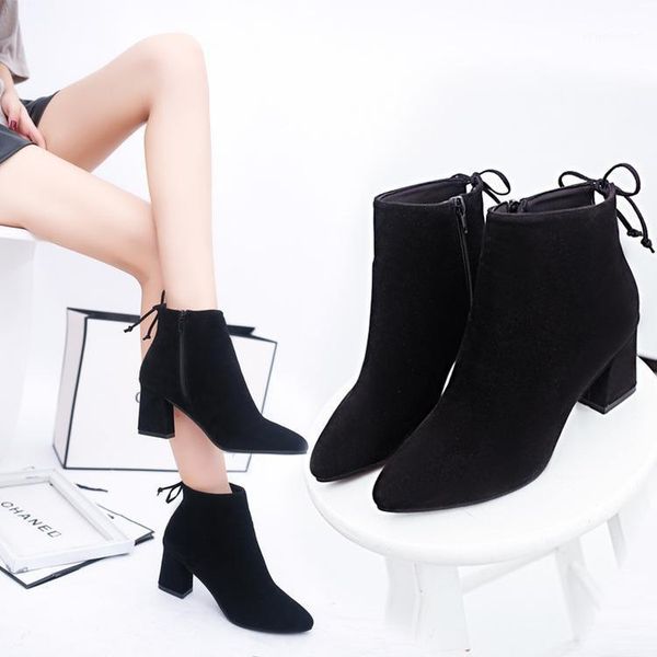 women ankle boots 2020 black flock winter fashion med high heel boots for ladies pointed toe plus size women shoes1
women ankle boots 2020 black flock winter fashion med high heel boots for ladies pointed toe plus size women shoes1