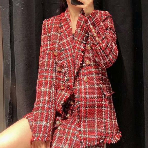 autumn 2020 women's small fragrance twill woven suit jacket tweed women red plaid blazers winter fashion women vintage jackets, White;black
autumn 2020 women's small fragrance twill woven suit jacket tweed women red plaid blazers winter fashion women vintage jackets, White;black