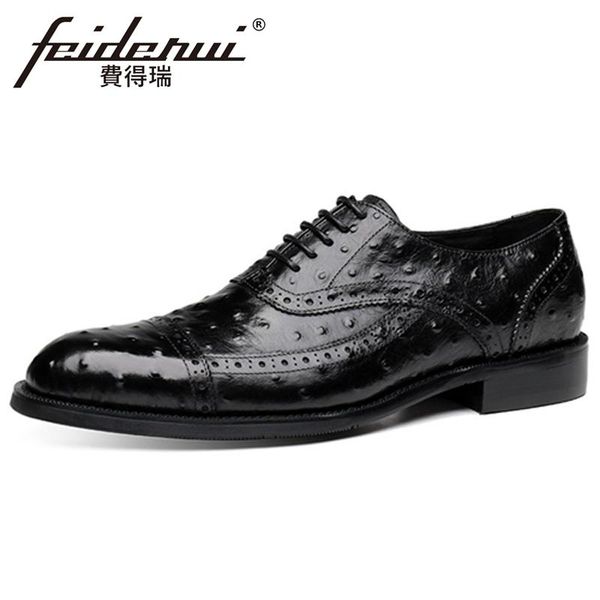 luxury design genuine leather men's wedding oxfords round toe man ostrich pattern flats formal dress carved brogue shoes ymx791, Black
luxury design genuine leather men's wedding oxfords round toe man ostrich pattern flats formal dress carved brogue shoes ymx791, Black