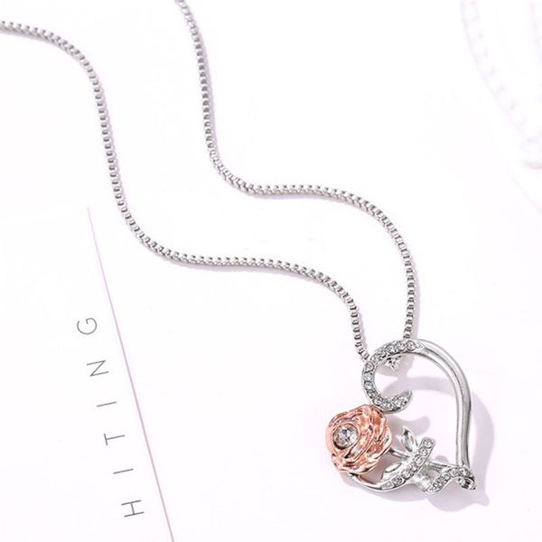 fashion rose heart pendant valentines designer necklace womens jewelry gifts women zircon allloy necklace valentines day gift vtky2329
fashion rose heart pendant valentines designer necklace womens jewelry gifts women zircon allloy necklace valentines day gift vtky2329