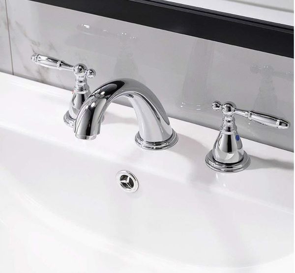 3 holes 8" widespread bathroom lavatory sink faucet double lever handles mixer tap chrome clour deck mounted faucet deck mounted
3 holes 8" widespread bathroom lavatory sink faucet double lever handles mixer tap chrome clour deck mounted faucet deck mounted