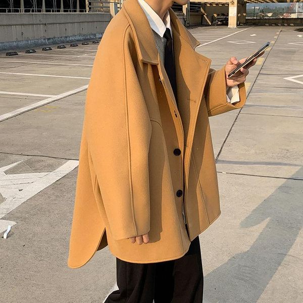 men's wool & blends winter thick woolen coat warm fashion casual long men loose korean style oversized mens overcoat, Black
men's wool & blends winter thick woolen coat warm fashion casual long men loose korean style oversized mens overcoat, Black
