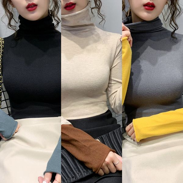 new high neck base knitwear t-shirt knitted shirt coat for women's slim fit and versatile color matching knitwear long sleeve t-shirt r, White;black
new high neck base knitwear t-shirt knitted shirt coat for women's slim fit and versatile color matching knitwear long sleeve t-shirt r, White;black