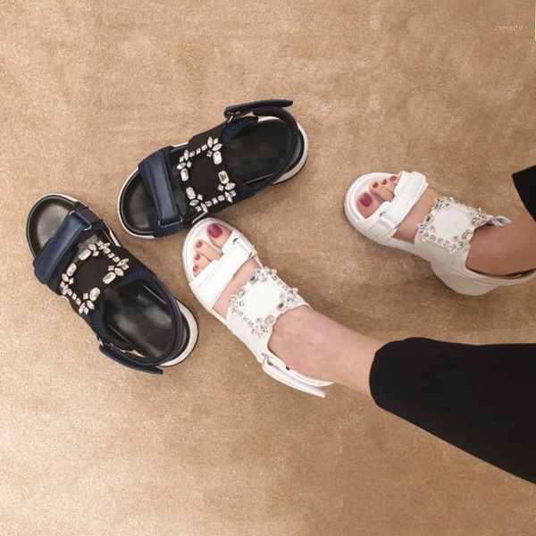 koovann women's sandals 2020 new trend genuine leather casual sports shoes girls summer platform hook & loop buckle rhinestone1, Black
koovann women's sandals 2020 new trend genuine leather casual sports shoes girls summer platform hook & loop buckle rhinestone1, Black