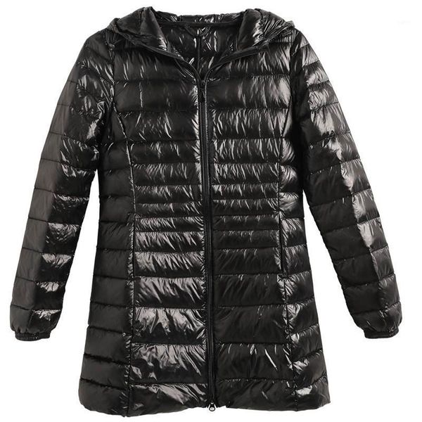 s~6xl women ultra light down jacket autumn winter warm slim parkas white duck down coat long hooded plus size female outwear s381, Black
s~6xl women ultra light down jacket autumn winter warm slim parkas white duck down coat long hooded plus size female outwear s381, Black