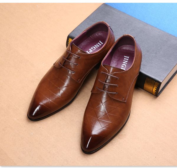 men autumn wedding shoes oxfords luxury dress leather shoes lace-up business casual leather shoe mens fashion formal flat shoes, Black
men autumn wedding shoes oxfords luxury dress leather shoes lace-up business casual leather shoe mens fashion formal flat shoes, Black