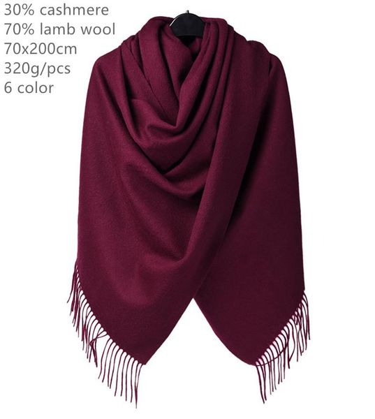scarves naizaiga 30% cashmere 70% wool thicken big winter shawl scarf ,,yr107, Blue;gray