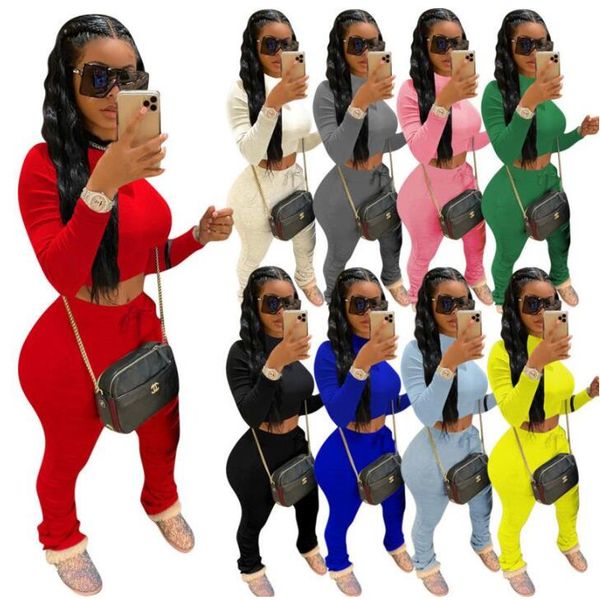 women tracksuit high-necked long sleeve pleated trousers sportwear two pieces set solid color designer outfits plus size suits zyy315, White
women tracksuit high-necked long sleeve pleated trousers sportwear two pieces set solid color designer outfits plus size suits zyy315, White