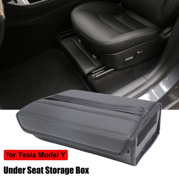 for tesla model y under seat storage box folding leather organizer case car modification interior auto accessories with cover portable sundr
for tesla model y under seat storage box folding leather organizer case car modification interior auto accessories with cover portable sundr