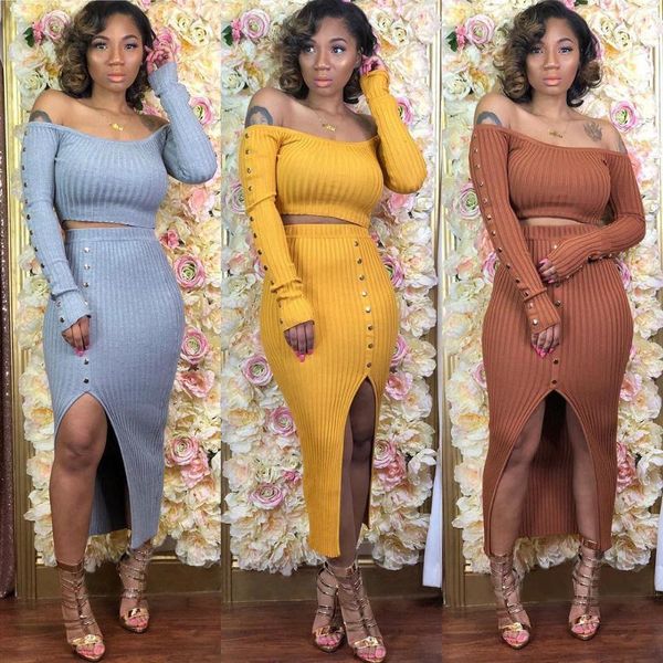 fall 2020 plus size women off shoulder ribbed and skirt 2 pc set long sleeve female autumn club outfits matching sets1, White;black
fall 2020 plus size women off shoulder ribbed and skirt 2 pc set long sleeve female autumn club outfits matching sets1, White;black