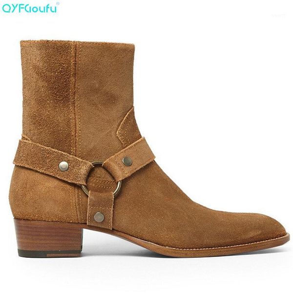 qyfcioufu high handmade mens boots buckle ring strap men high heel boots genuine leather banquet dress men1, Black
qyfcioufu high handmade mens boots buckle ring strap men high heel boots genuine leather banquet dress men1, Black