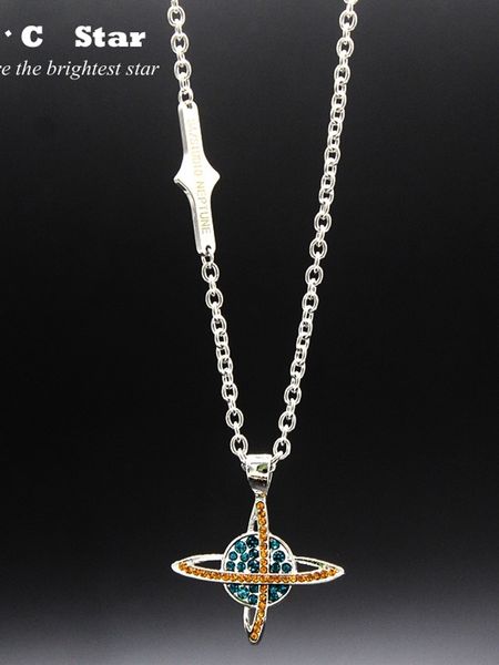 2020 new homemade diamond inlaid star universe necklace hip hop personality fashion brand men and women matching accessories, Silver
2020 new homemade diamond inlaid star universe necklace hip hop personality fashion brand men and women matching accessories, Silver