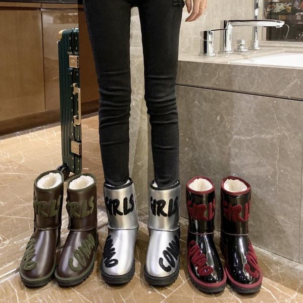 snow boots women's fur short tube waterproof mirror letters popcorn street fan flat bottom short tube hair boots tide brand, Black
snow boots women's fur short tube waterproof mirror letters popcorn street fan flat bottom short tube hair boots tide brand, Black