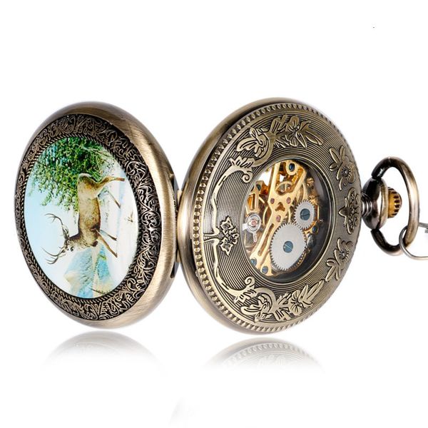 fashion brand caifu mechanical skeleton clock retro walking elk deer hand winding pocket watch fob chain male female gift, Slivery;brown
fashion brand caifu mechanical skeleton clock retro walking elk deer hand winding pocket watch fob chain male female gift, Slivery;brown