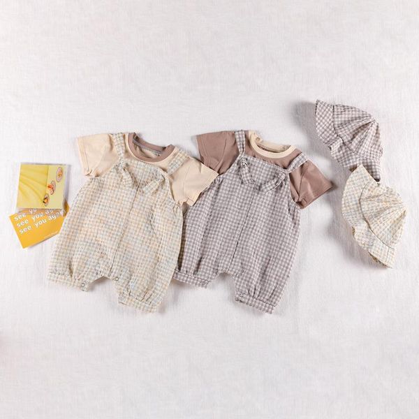 baby girl outfit kids boys autumn clothes set short sleeve t-shirt match casual plaid print jumpsuit fashion cotton infant hat1, White
baby girl outfit kids boys autumn clothes set short sleeve t-shirt match casual plaid print jumpsuit fashion cotton infant hat1, White
