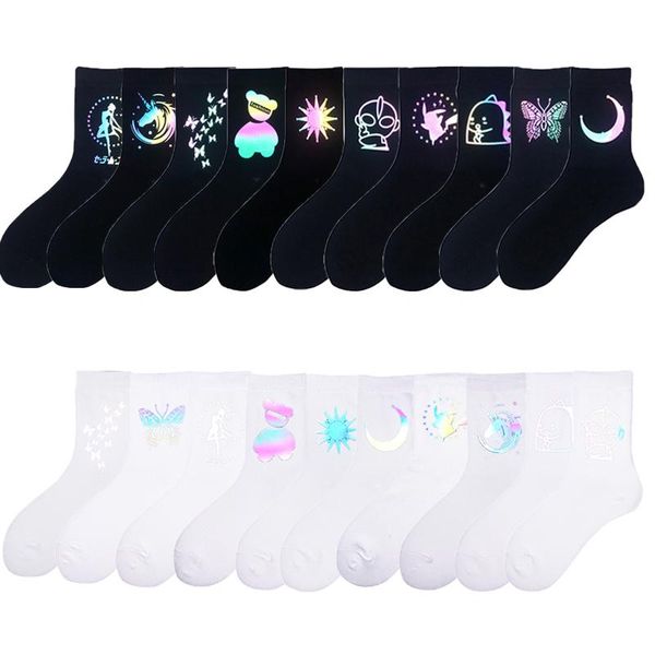 night reflect light men&women socks funny harajuku moon butterfly dino hip-hop street skateboard sock for lover skateboard socks, Black
night reflect light men&women socks funny harajuku moon butterfly dino hip-hop street skateboard sock for lover skateboard socks, Black