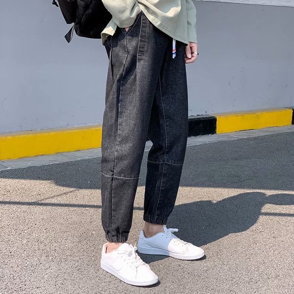 autumn 9-point jeans men's fashion brand fat plus large casual pants student loose corset overalls, Blue
autumn 9-point jeans men's fashion brand fat plus large casual pants student loose corset overalls, Blue