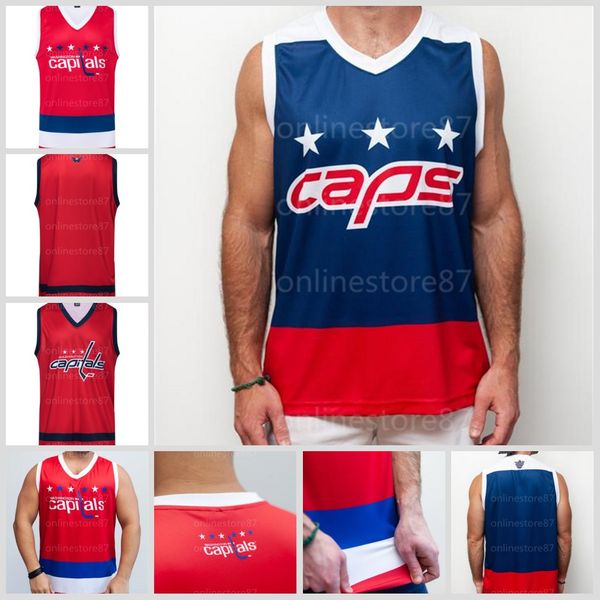 washington capitals hockey tank red blue white vest customize any number and name hocke jersey, Black
washington capitals hockey tank red blue white vest customize any number and name hocke jersey, Black